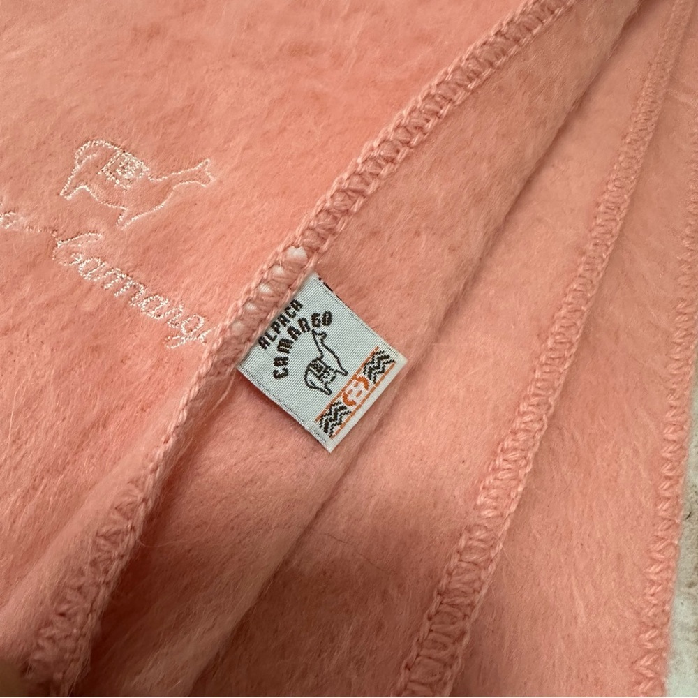 Alpaca Camargo Pink Scarf - Made In Peru - Picture 4 of 8